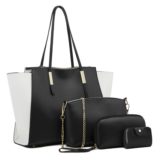 Luxe4 Women's 4-Piece PU Vegan Leather Bag Set