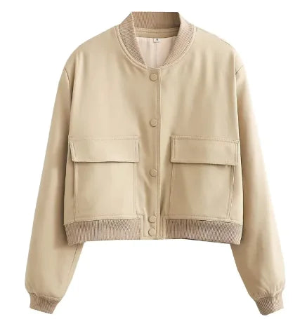 Loose Casual Bomber Jacket for Woman - TIMESQURE