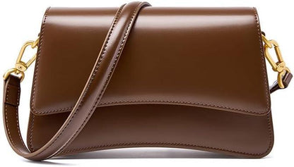 Versatile Genuine Leather Shoulder & Crossbody Bag - TIMESQURE