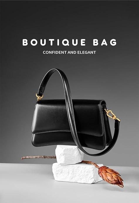 Versatile Genuine Leather Shoulder & Crossbody Bag - TIMESQURE