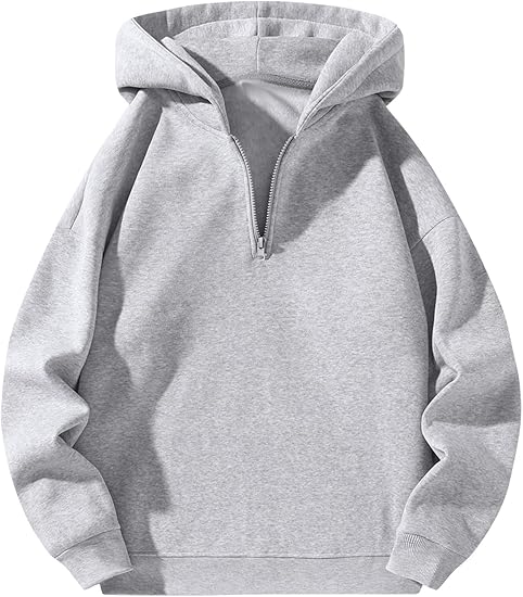 Verdusa Men's Quarter Zip Pullover Hoodies - TIMESQURE