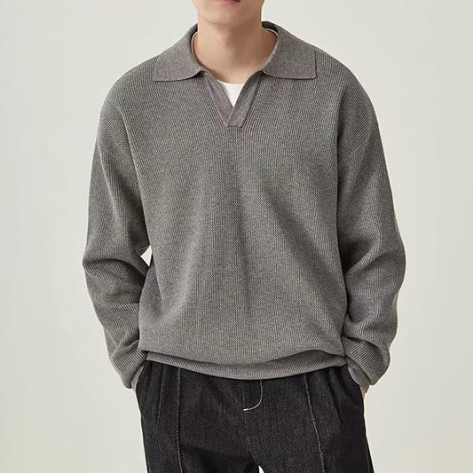 Winter V-Neck Pullover Retro Sweater - TIMESQURE