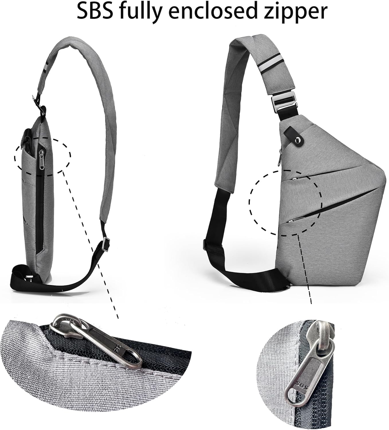 Men Right And Left Shoulder Crossbody Bag