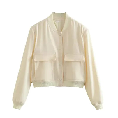 Loose Casual Bomber Jacket for Woman - TIMESQURE