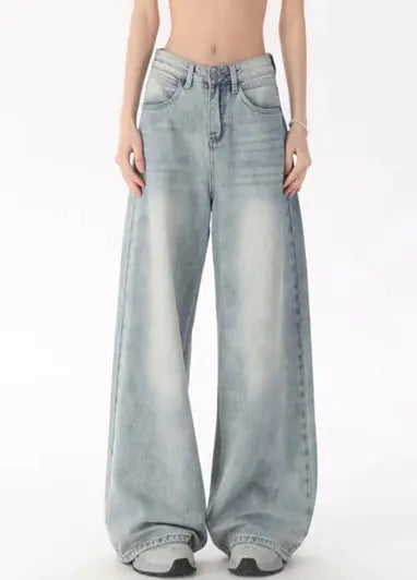 Retro Denim Trousers - TIMESQURE