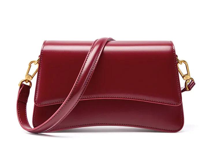 Versatile Genuine Leather Shoulder & Crossbody Bag - TIMESQURE