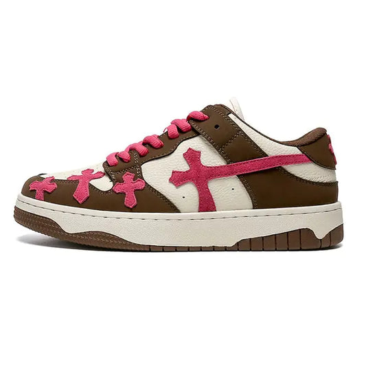 Y2K PINK CROSS SNEAKERS - TIMESQURE