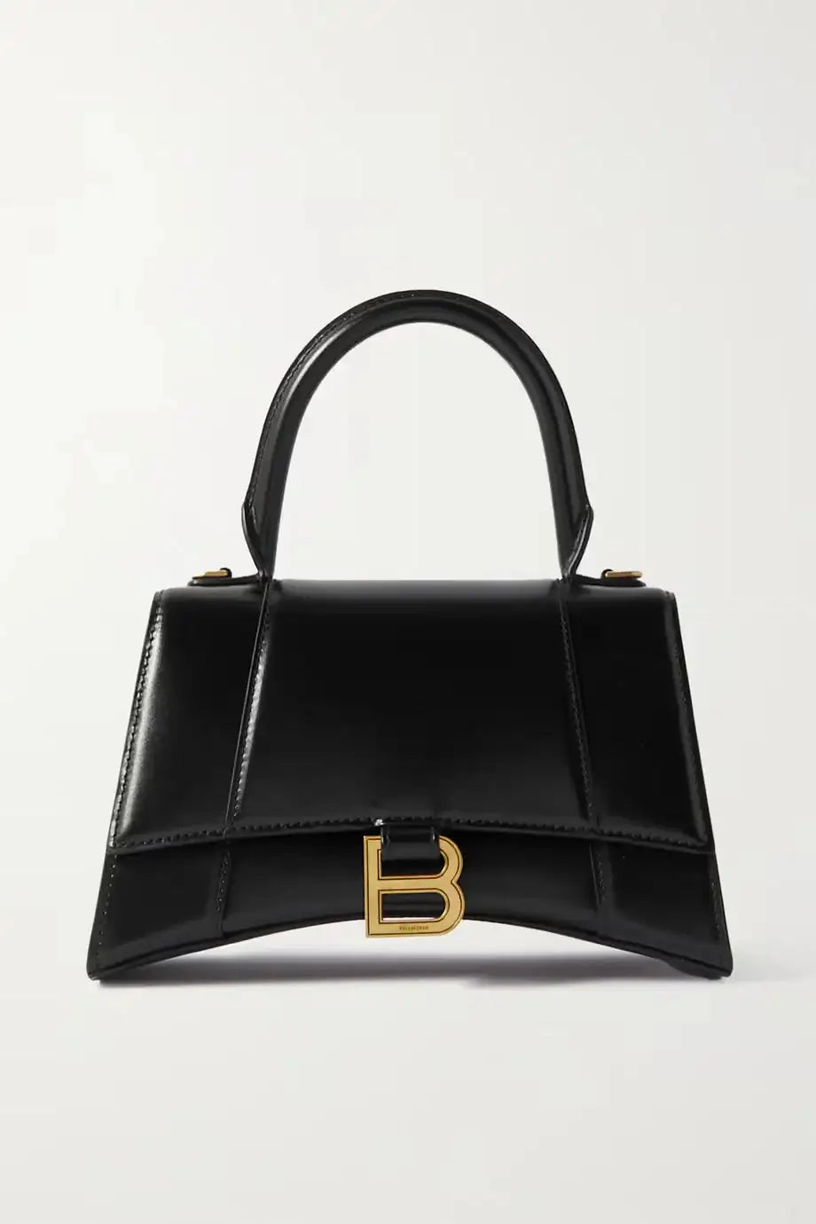 "Sand Hourglass Small Leather Bag - Timeless Elegance"