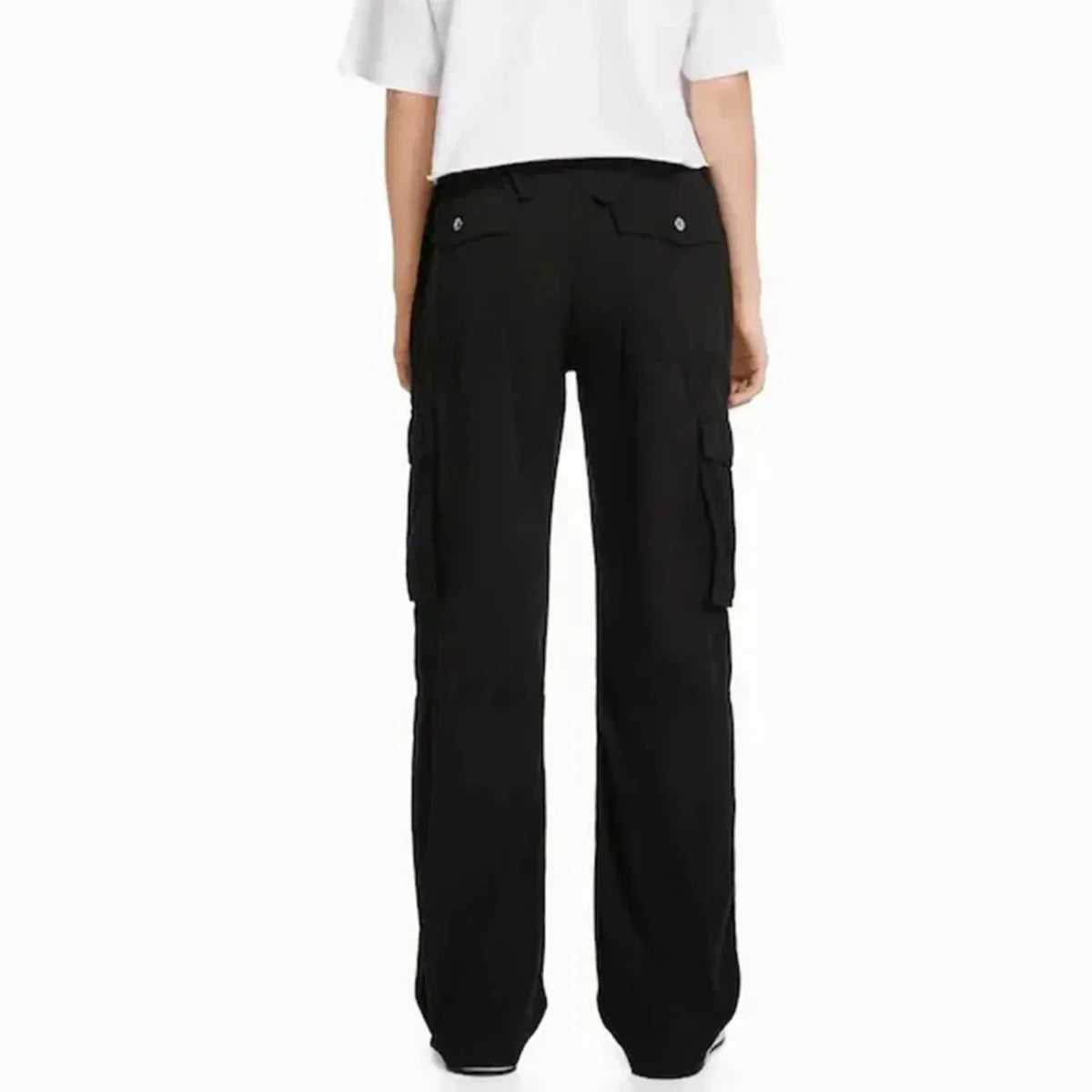 Urban Classics Ladies High Waist Wide Leg Twill Cargo Pants - TIMESQURE