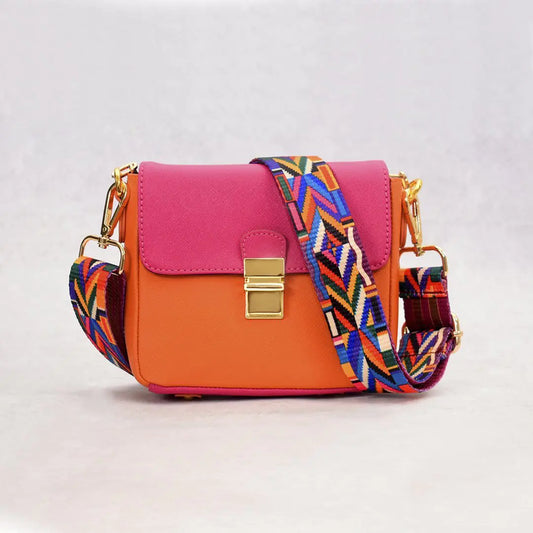 Tiny Leather Handbag -Watermelon/Orange (Option 1) - TIMESQURE