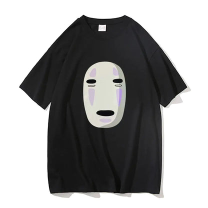 No Face Man Graphic Oversized T Shirts - TIMESQURE