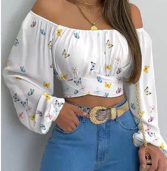 Women Sexy Cropped Tops - TIMESQURE