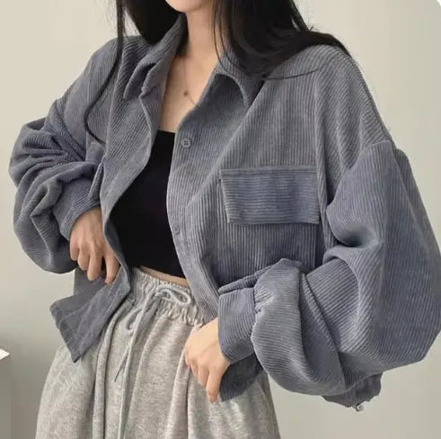 Oversized Crop Jacket - TIMESQURE