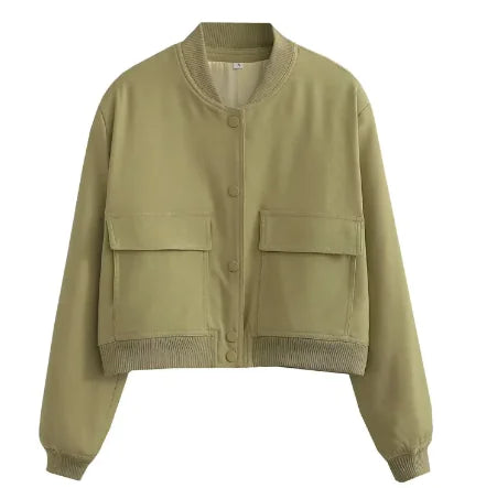 Loose Casual Bomber Jacket for Woman - TIMESQURE