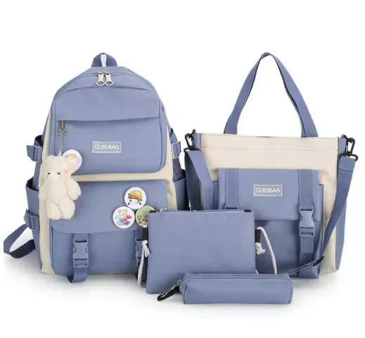 AONUOWE 5pcs Aesthetic Backpack Set - TIMESQURE