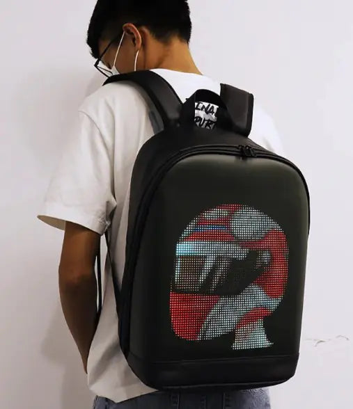 Smart Advertising Business Backpack with Waterproof LED Display | Stylish & Functional