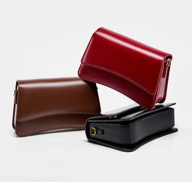 Versatile Genuine Leather Shoulder & Crossbody Bag - TIMESQURE