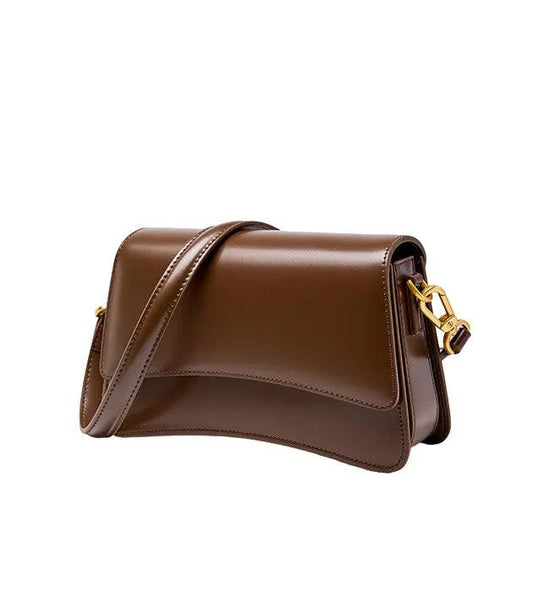 Versatile Genuine Leather Shoulder & Crossbody Bag - TIMESQURE