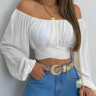 Women Sexy Cropped Tops - TIMESQURE